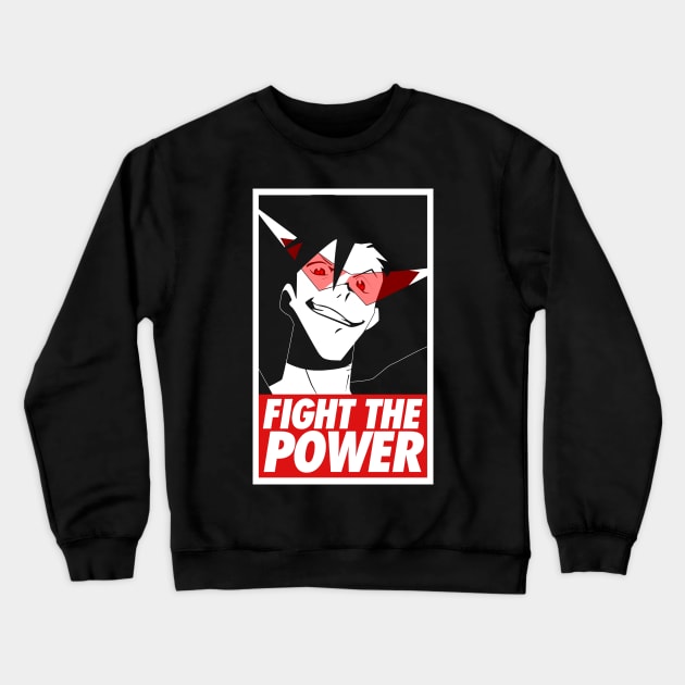 Fight the power Kamina Gurren lagann Crewneck Sweatshirt by geekmethat